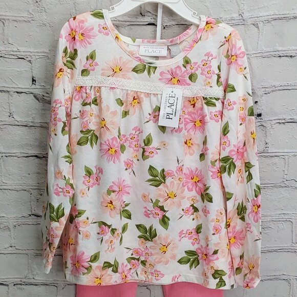 'THE CHILDREN'S PLACE' 'VICTORIAN TEA ROSE' LONG-SLEEVE TOP & LEGGINGS OUTFIT - Picture 11 of 14